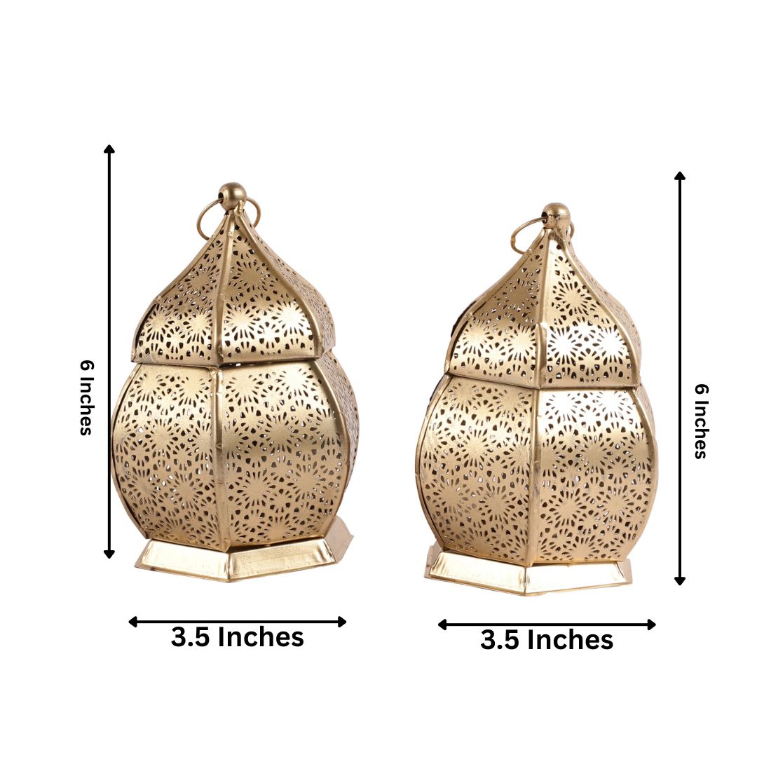 Unique Moroccan Lantern Candle Holder | Set of 2 thumbnail 4