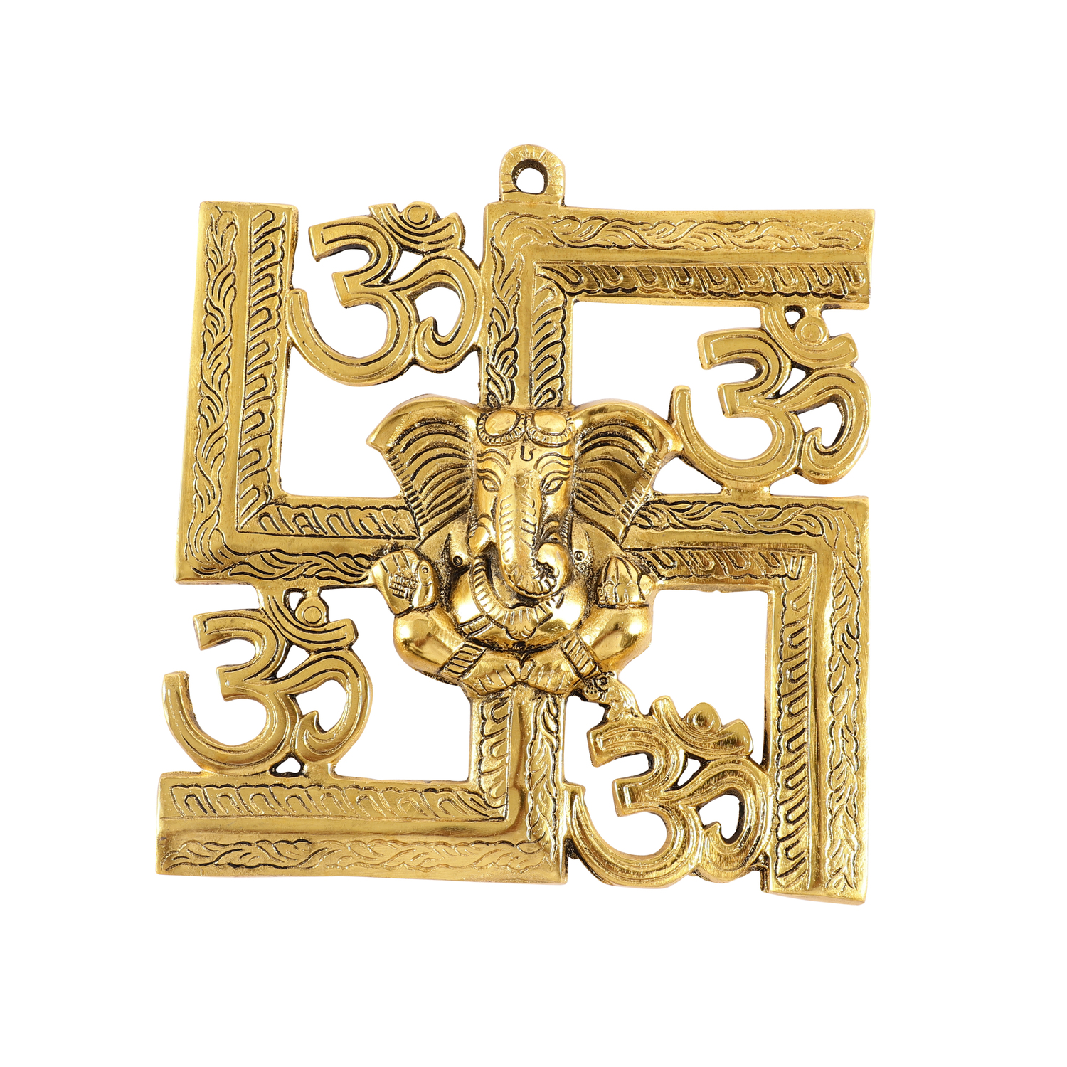Lord Ganesh Swastik Wall Hanging for Home Entrance thumbnail 3