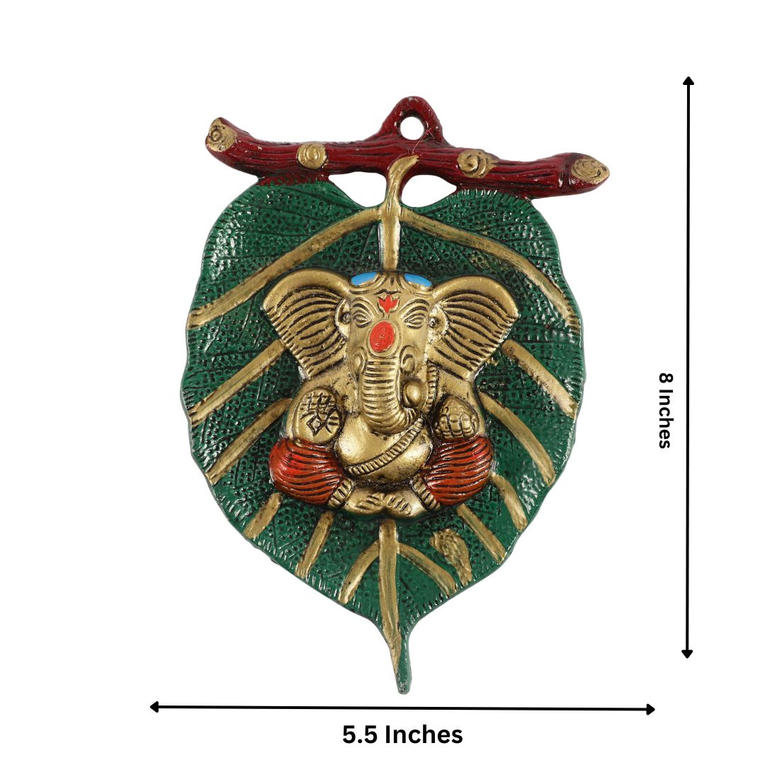 Green Lord Ganesh Wall Hanging - alternate view