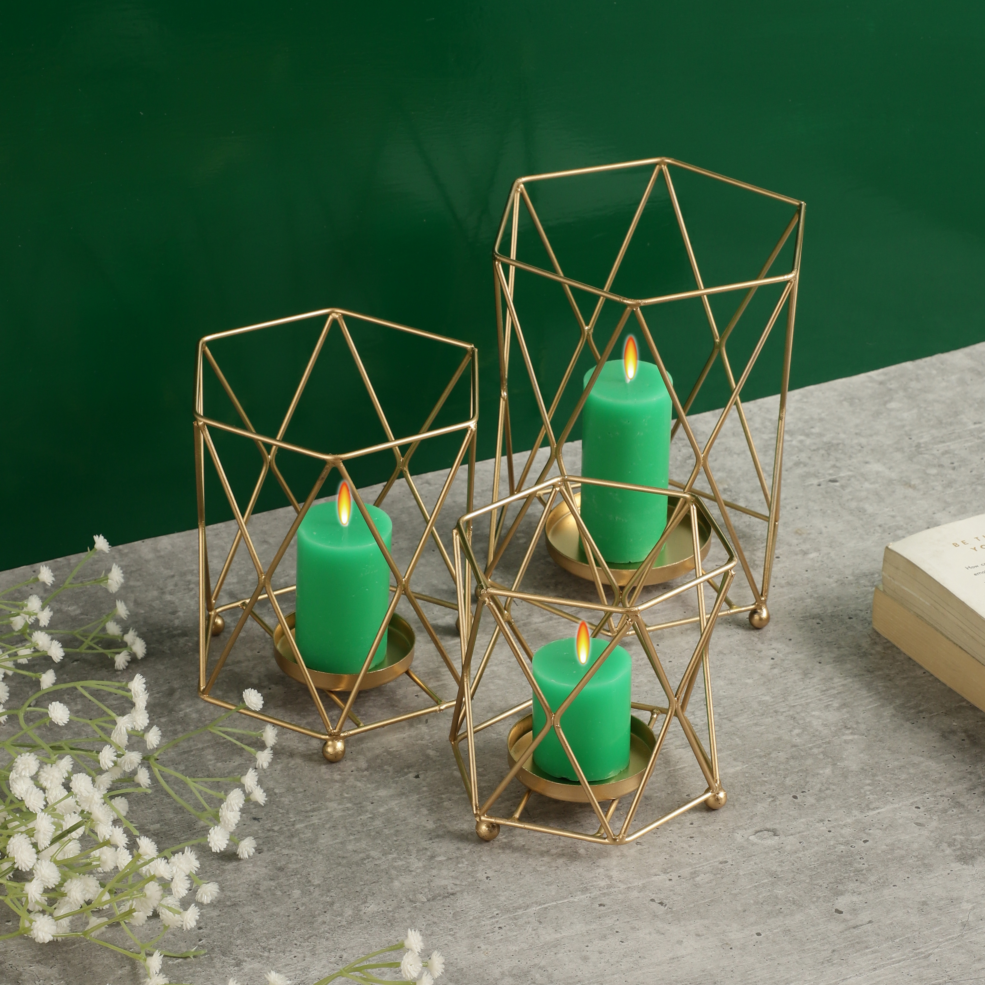 Pillar Candle Holders | Set of 3 thumbnail 1