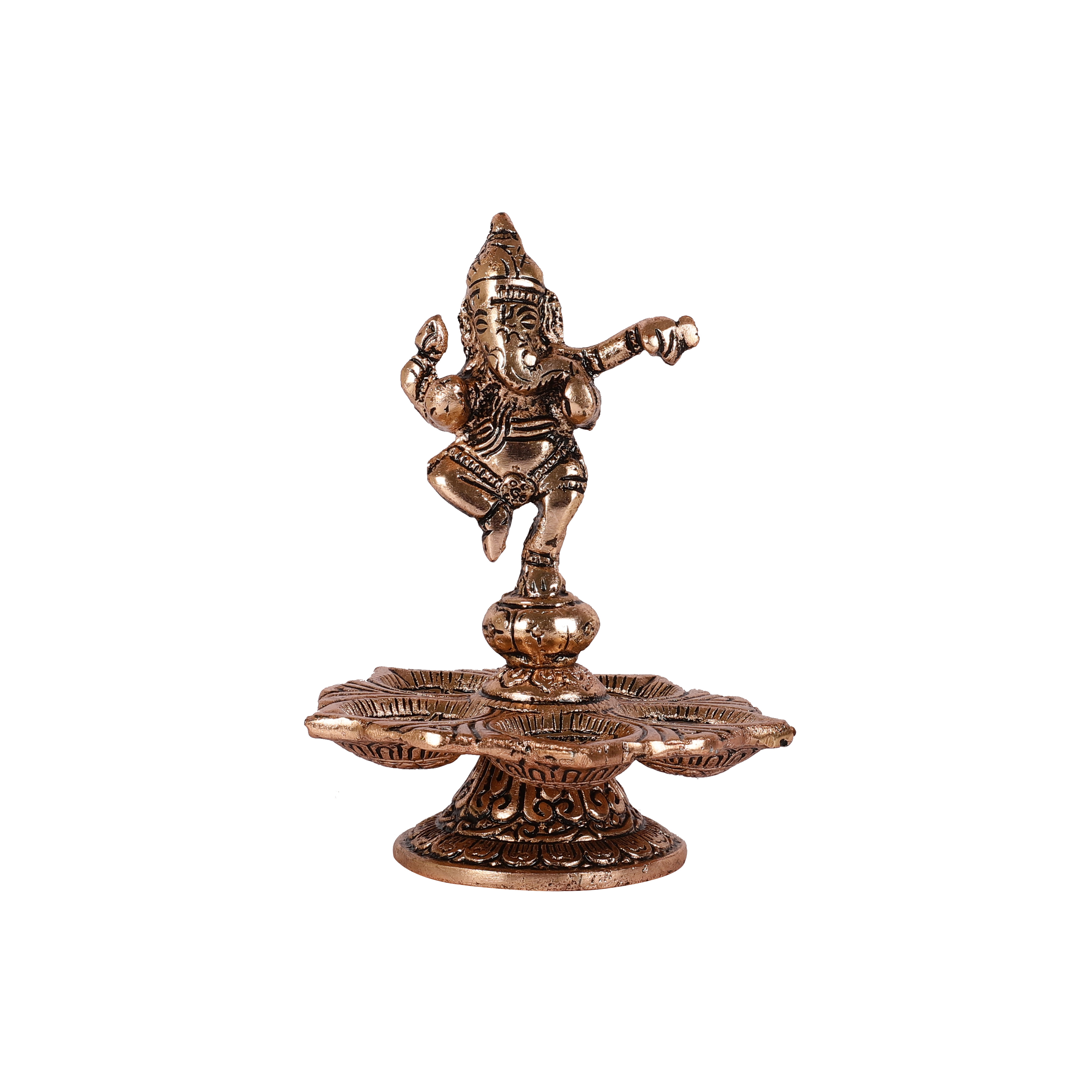 Dancing Lord Ganesh Diya Stand - alternate view