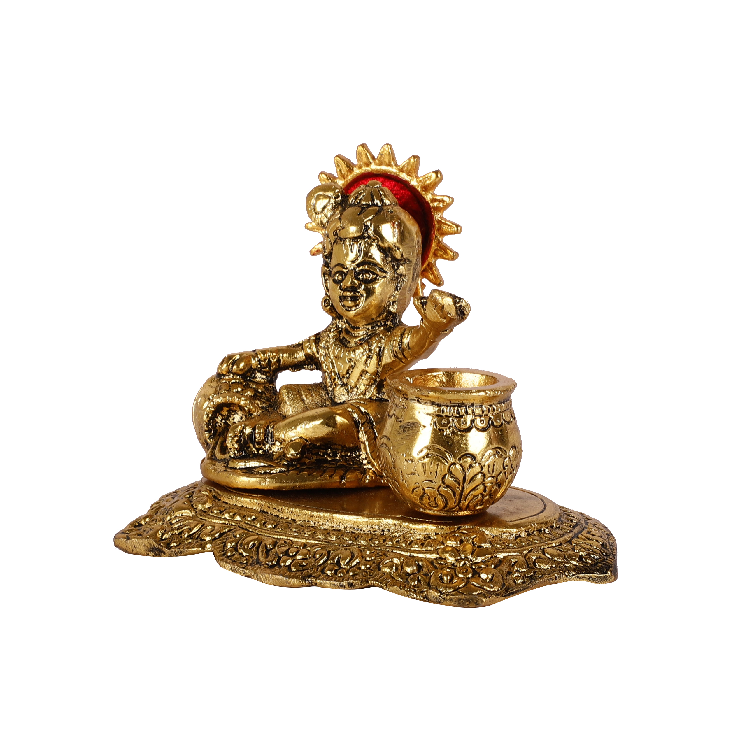 Bal Gopal Thakur Ji Lord Krishna Metal Statue - alternate view