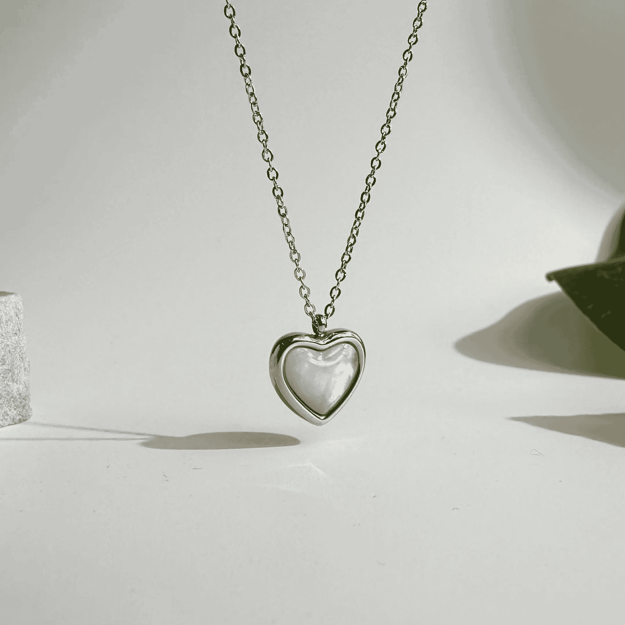 Pearl Heart Necklace - alternate view