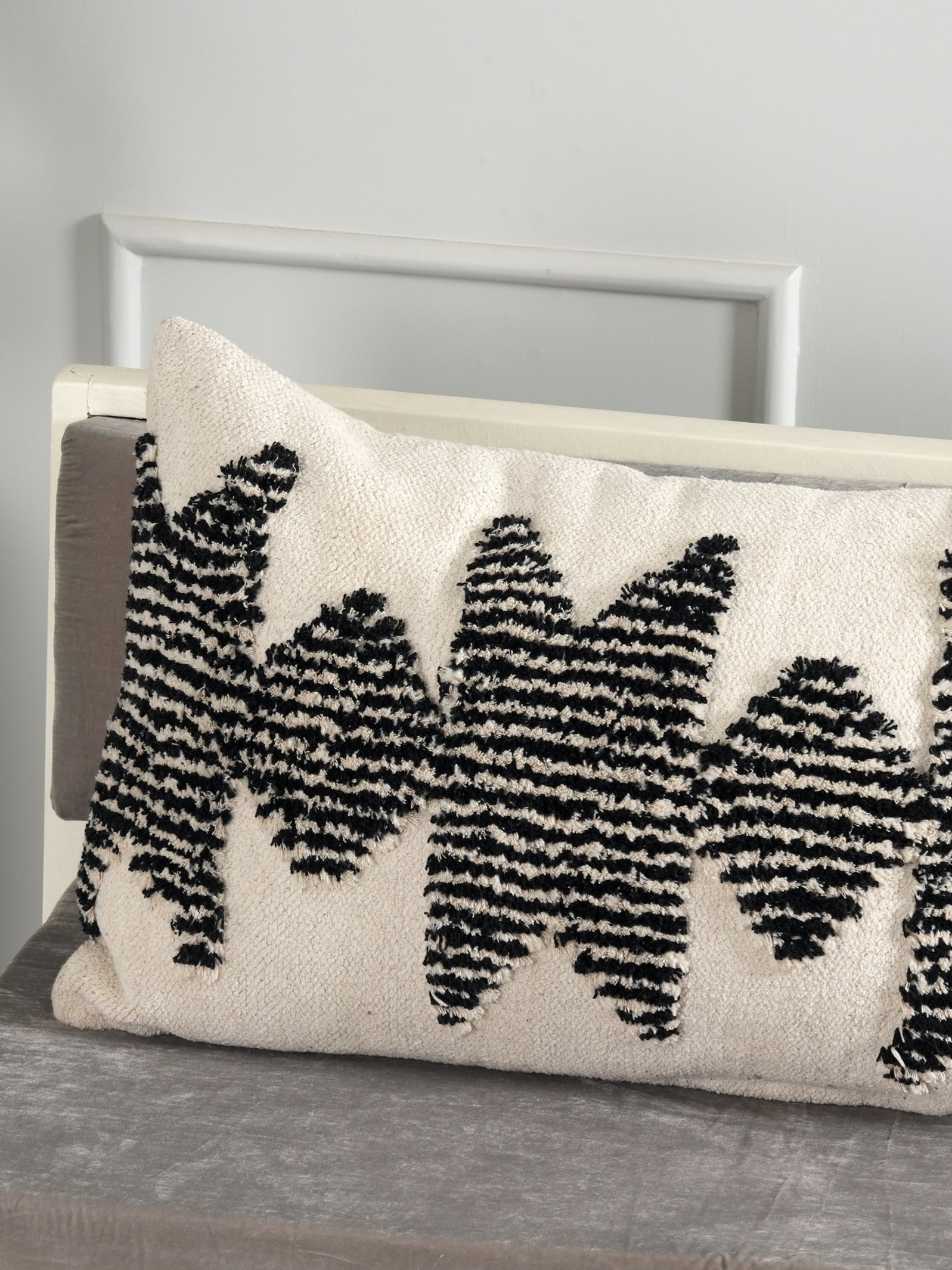Monochrome Majesty Tufted Pillow Cover thumbnail 4
