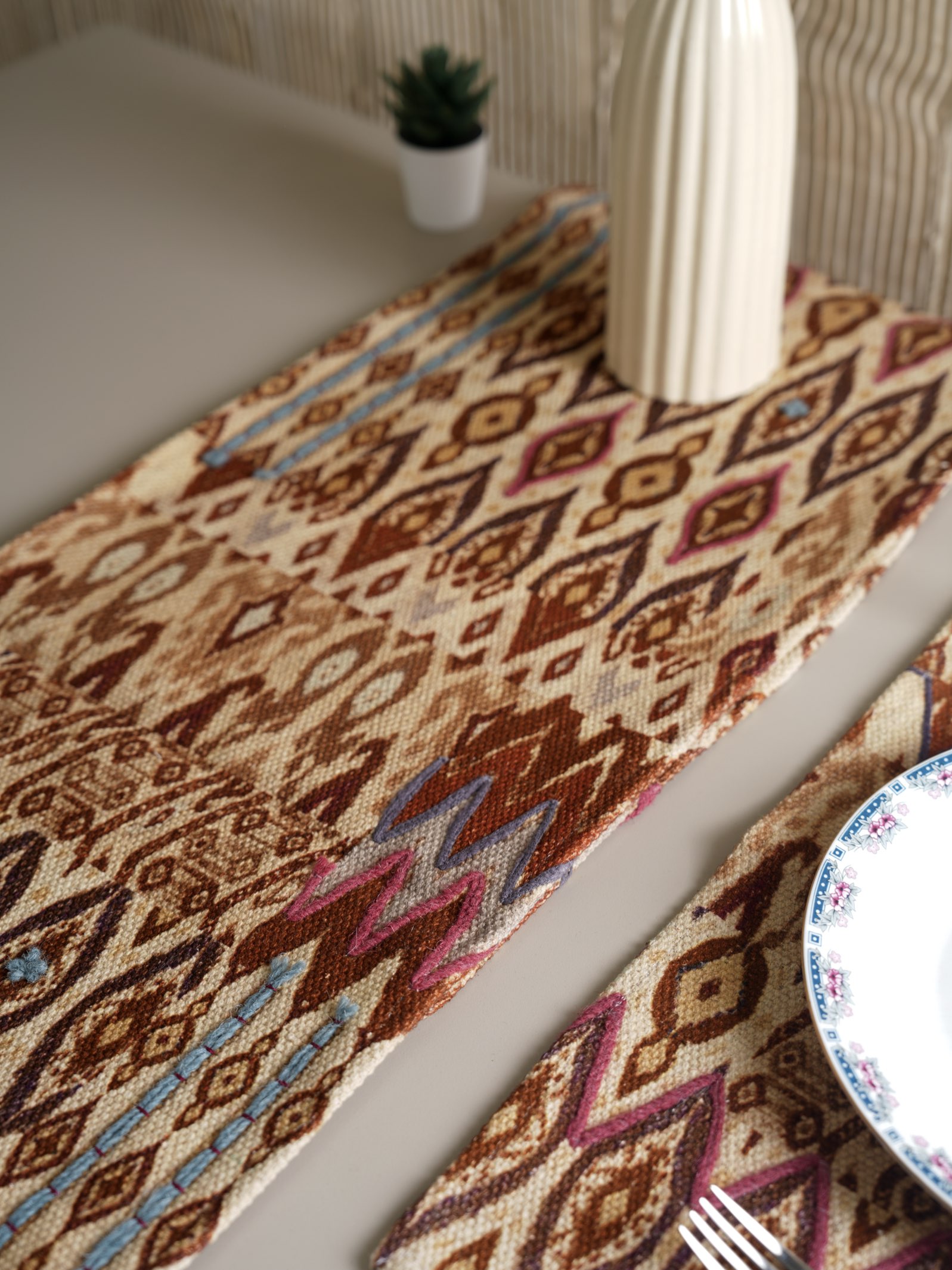 Radiant Revival Table Runner  ( 30 x 180 cms )