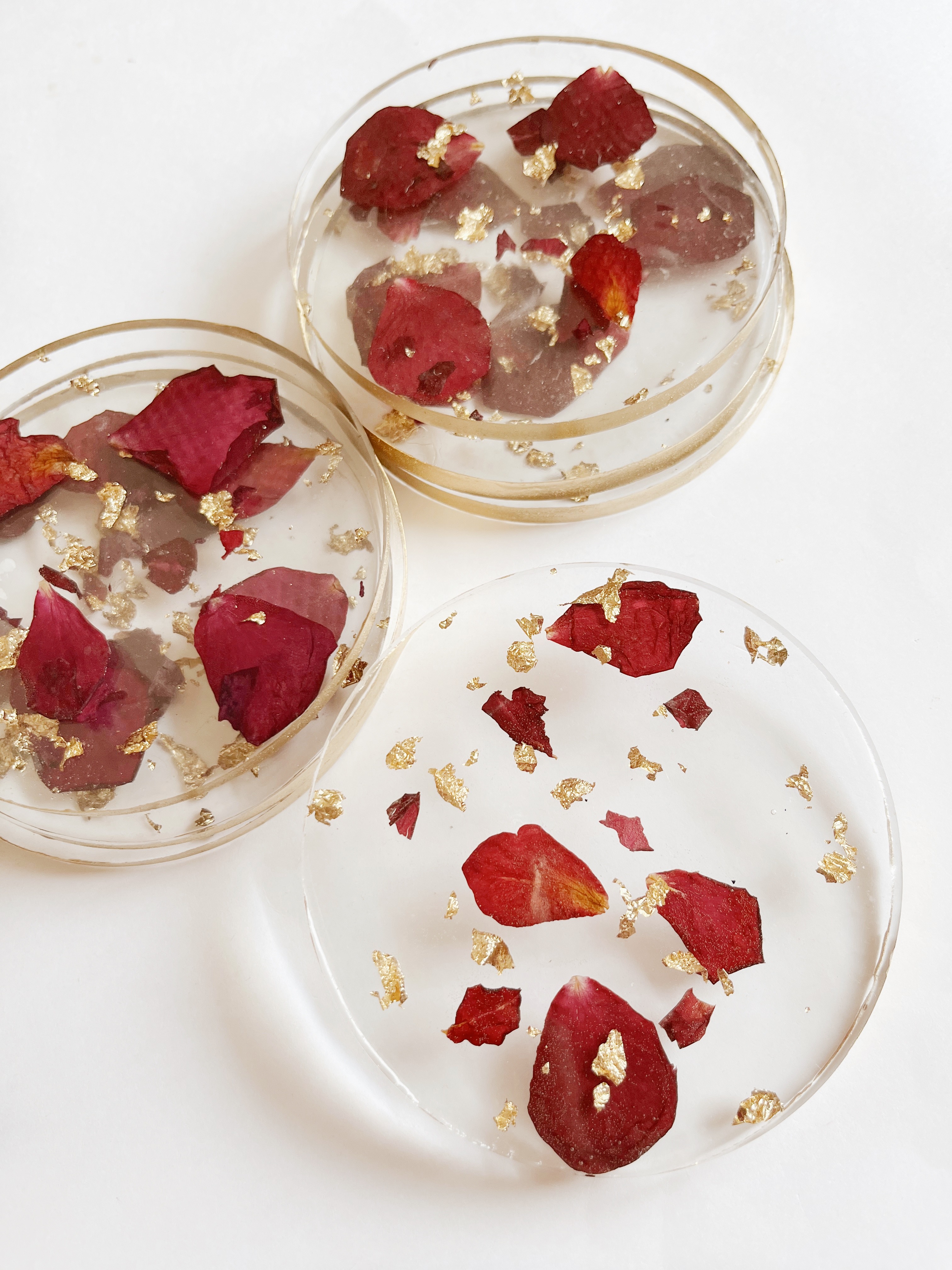 Rose Coasters - alternate view