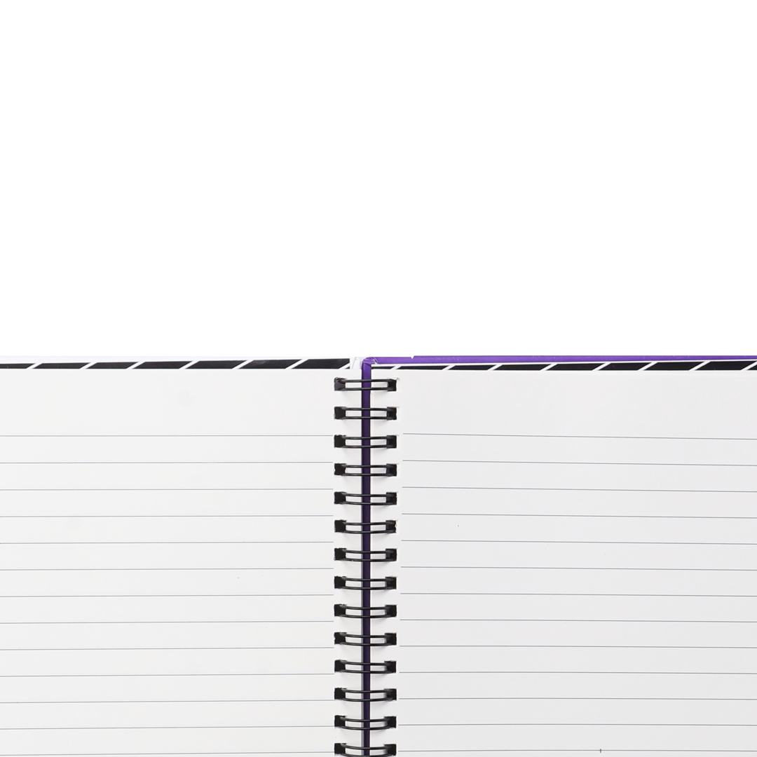 A5 Hard Bound Spiral Journal - Small Purple Pixels thumbnail 4