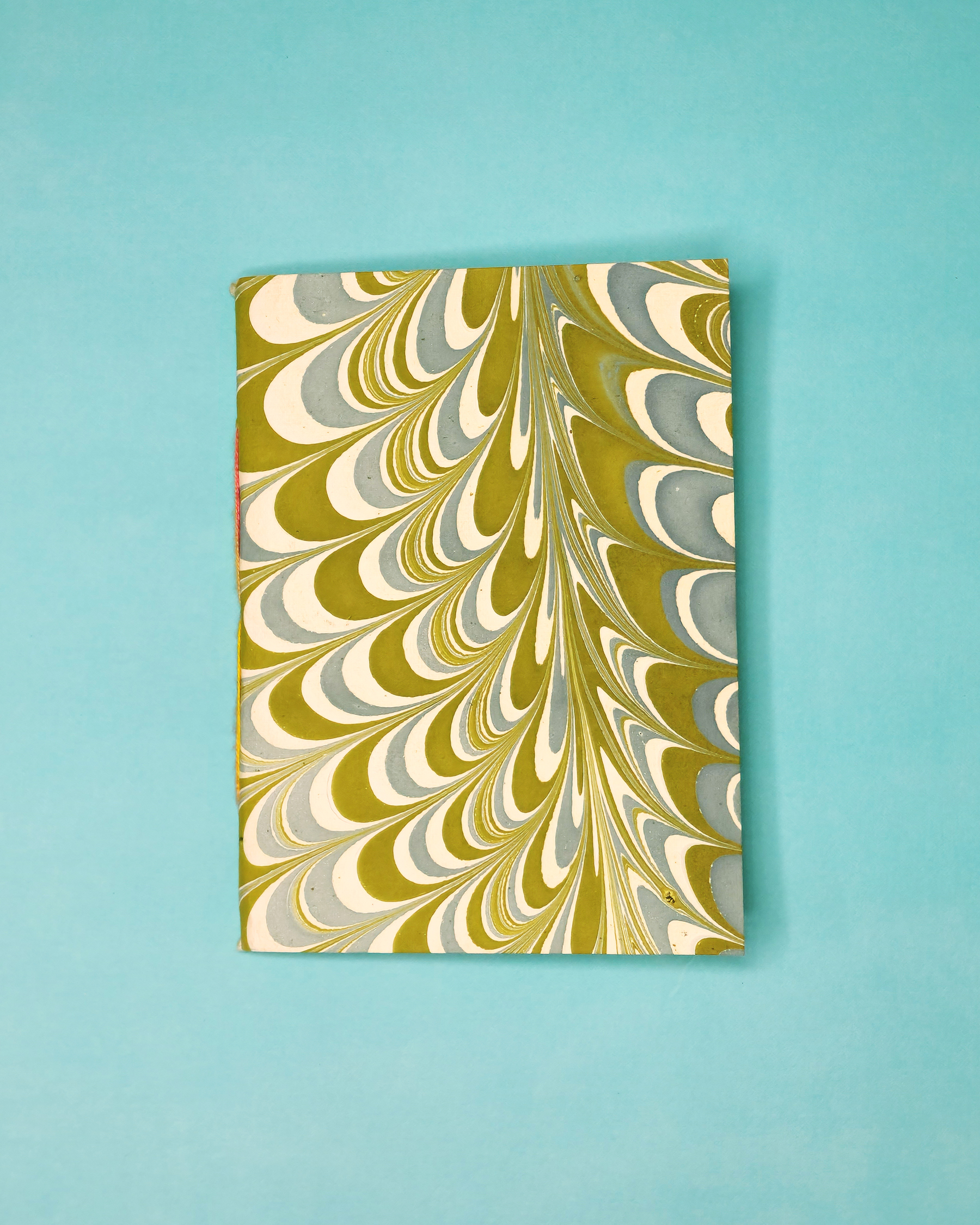 A5 Ebru Softcover Notebook | Green Marvel