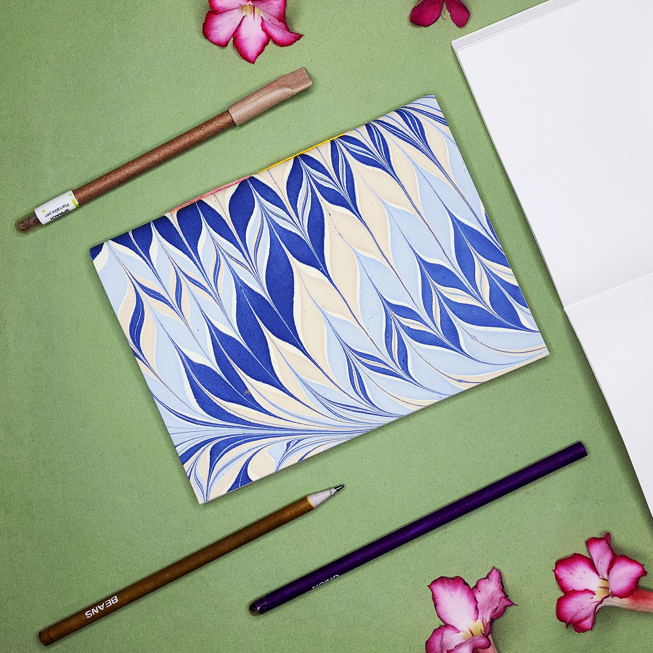 A5 Ebru Softcover Notebook | Rhythms & Blues