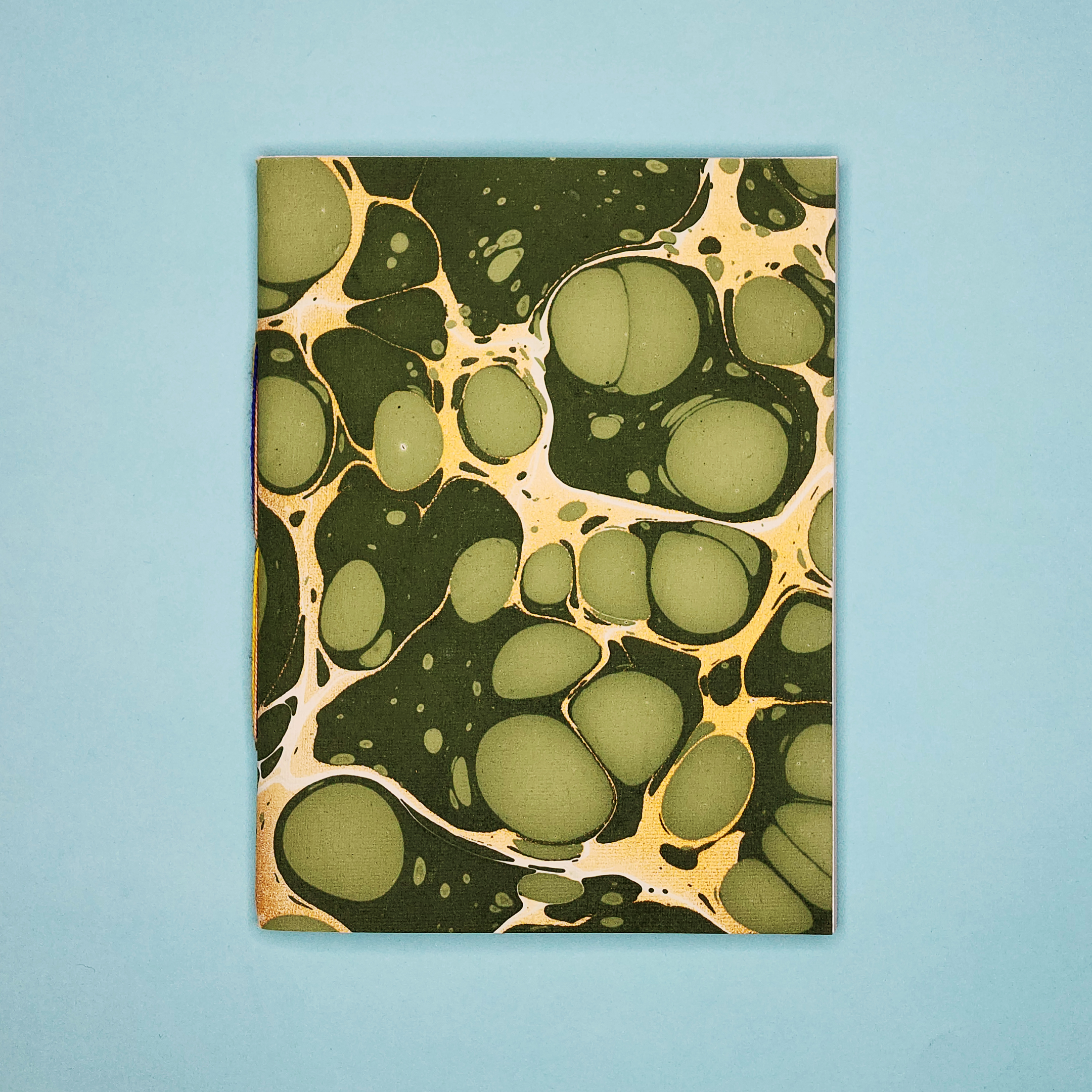 A5 Ebru Softcover Notebook | Shades of Green - alternate view