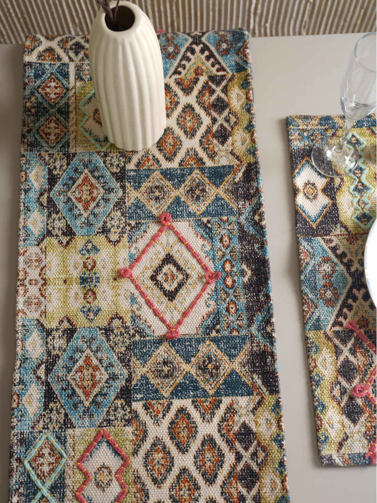 Vivid Bloom Table Runner ( 30 x 180 cms) - alternate view