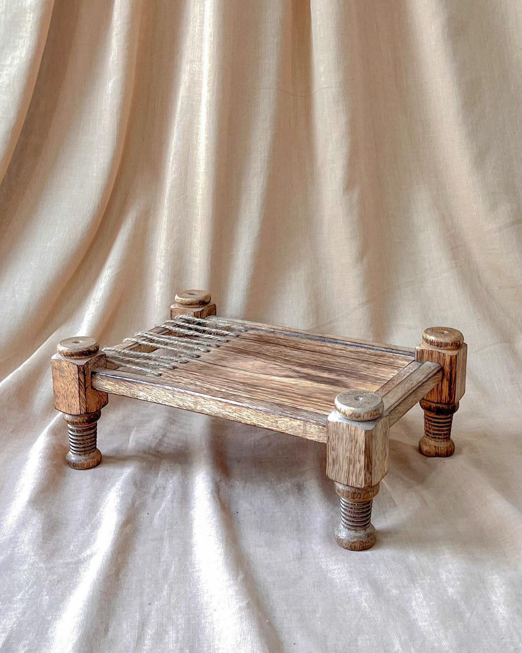 Miniature Khaat- Serving/ Display tray thumbnail 1