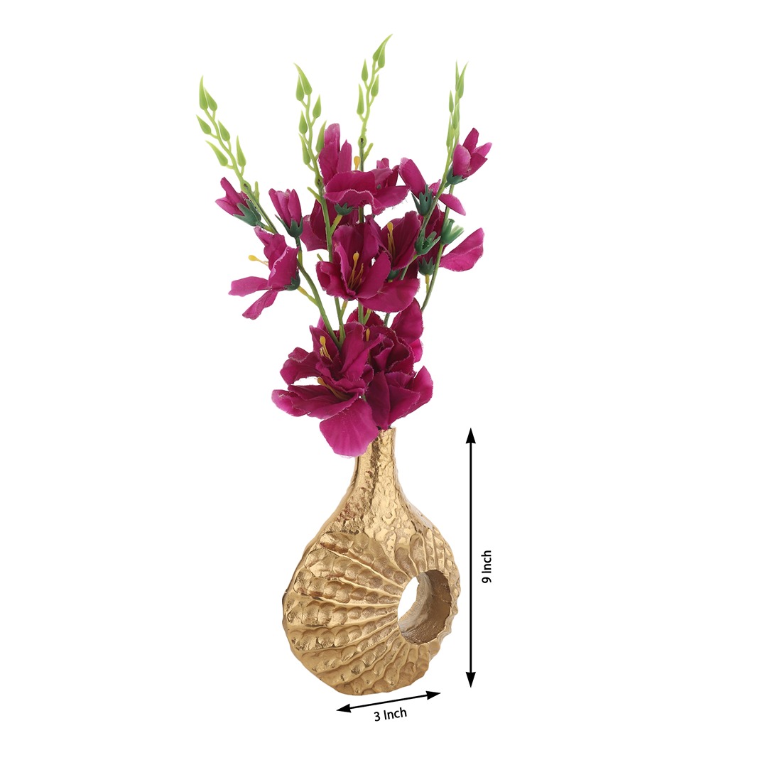 Seashell Serenity Vase - Standard Size Gold thumbnail 3