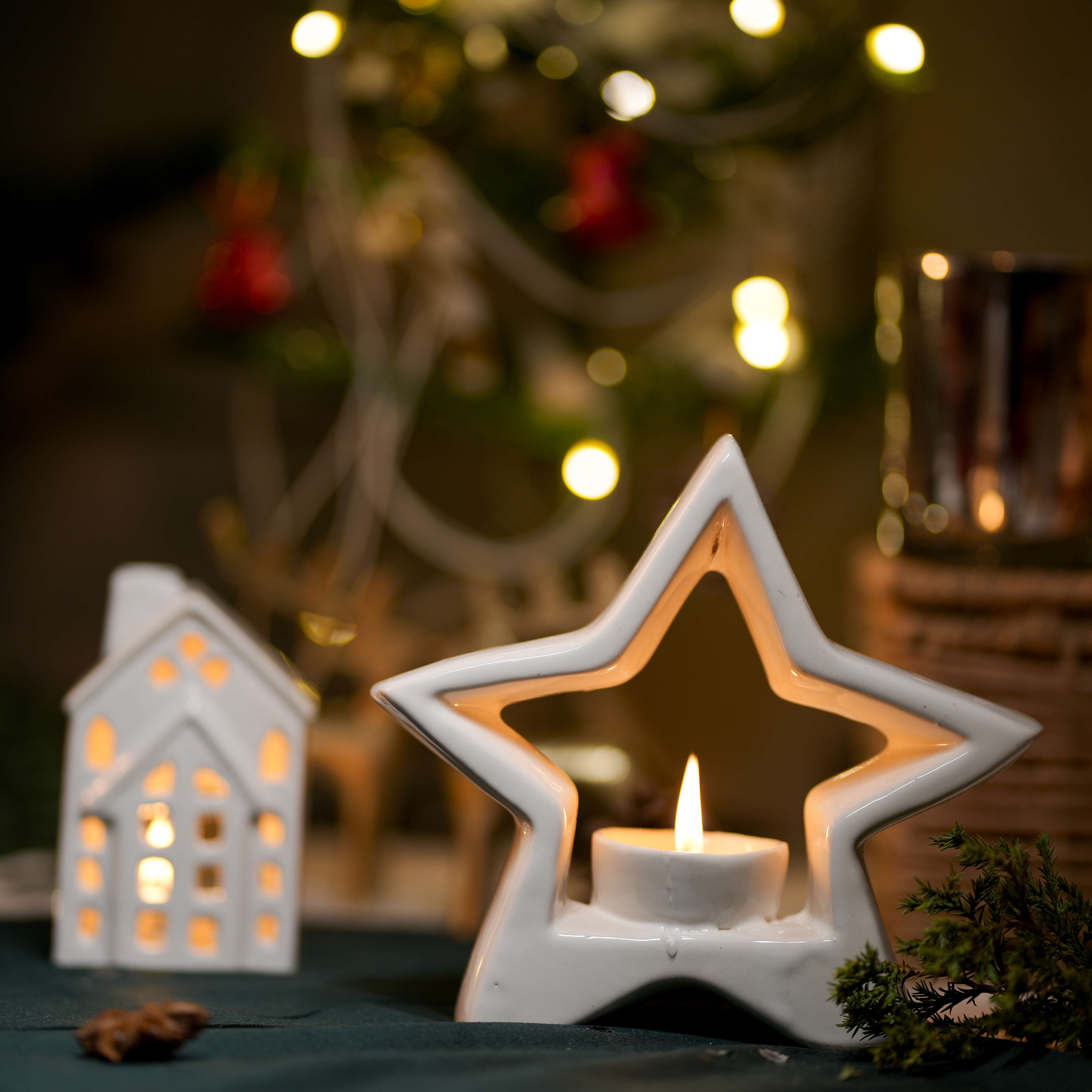 Star-Shaped Tea Light Holder - alternate view