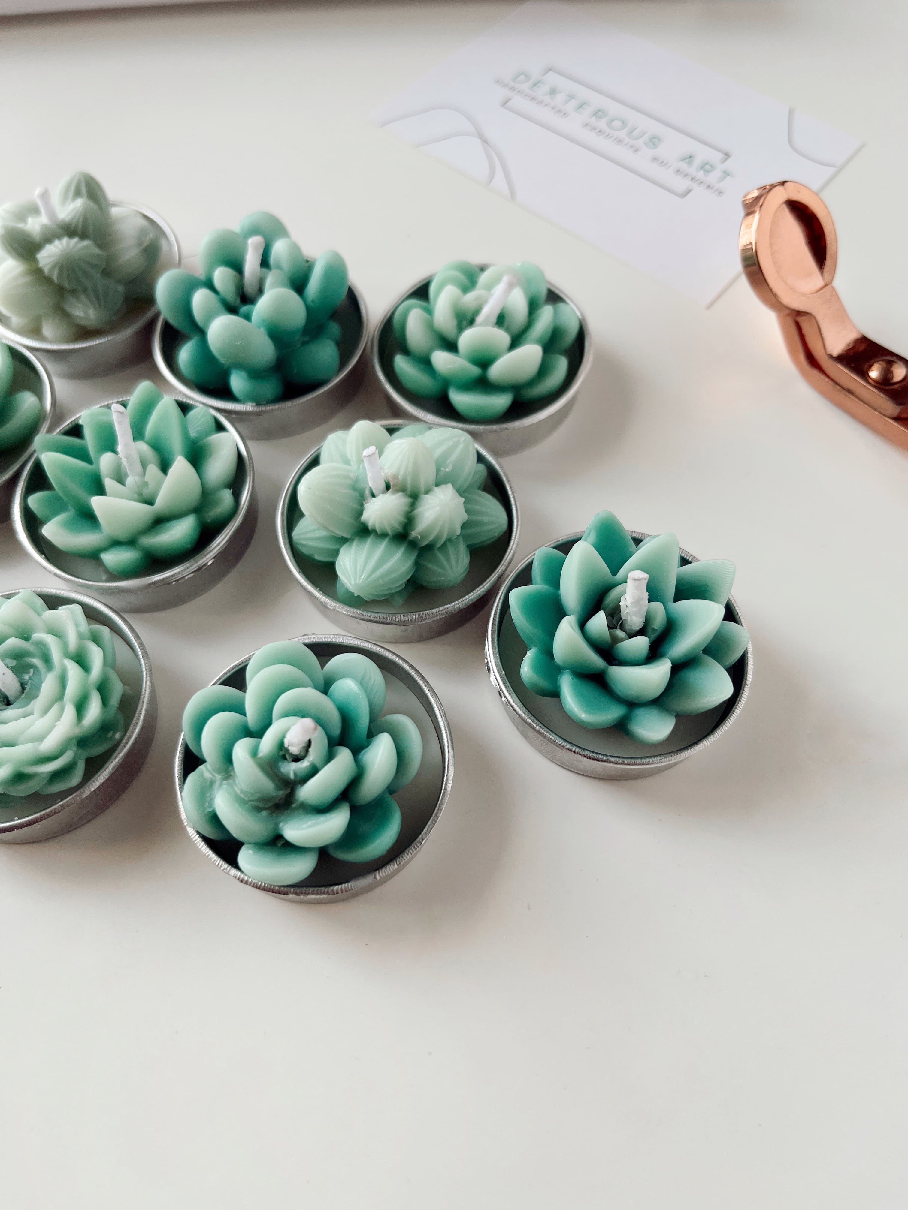 Succulent Tealights- Pack of 10 thumbnail 1