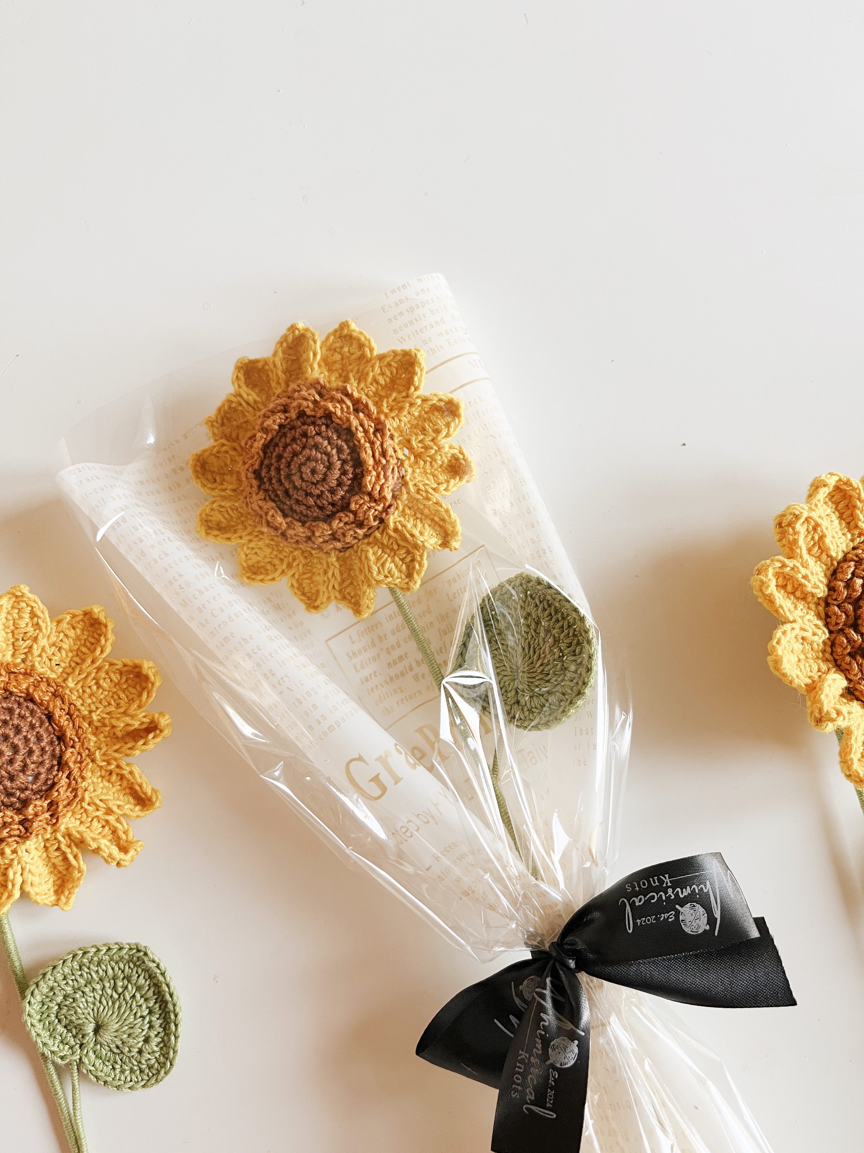 Mini Crochet Sunflower | Handmade - alternate view