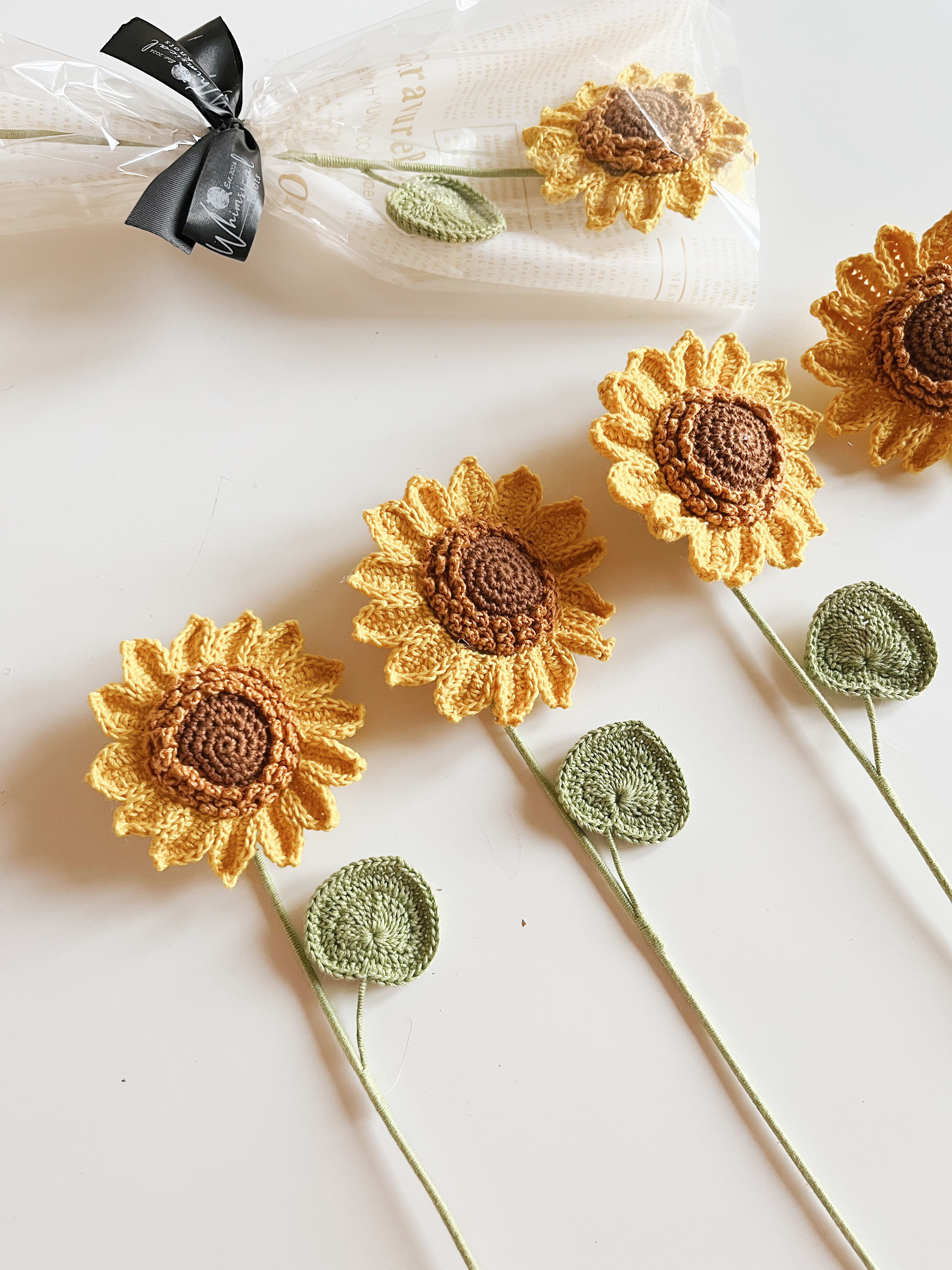 Mini Crochet Sunflower | Handmade thumbnail 3