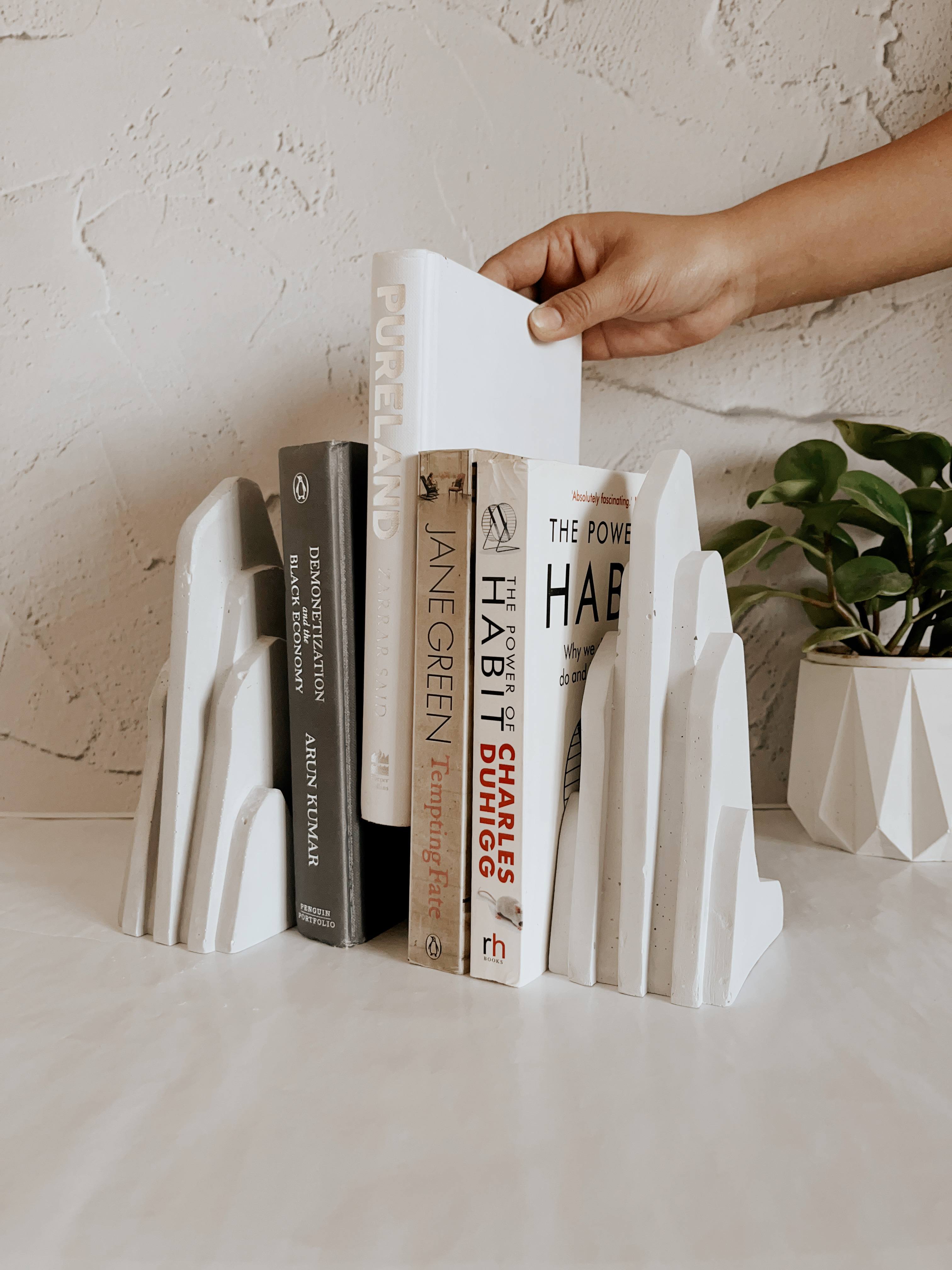 Modern Style Bookends | 2 Pieces Set | Gift For Book Reader thumbnail 3