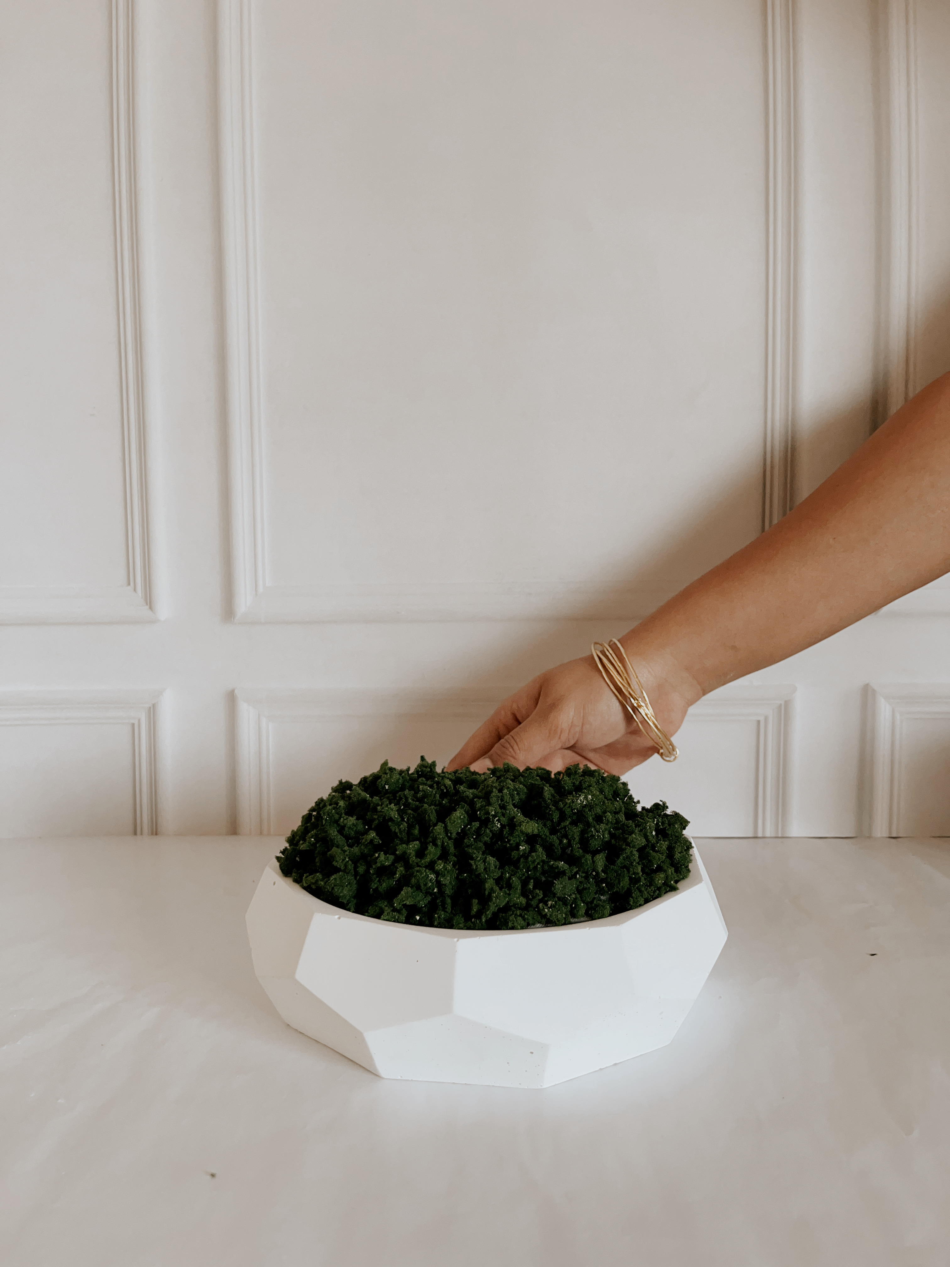 Concrete Geo Bowl | Unique Concept Home Decor thumbnail 4