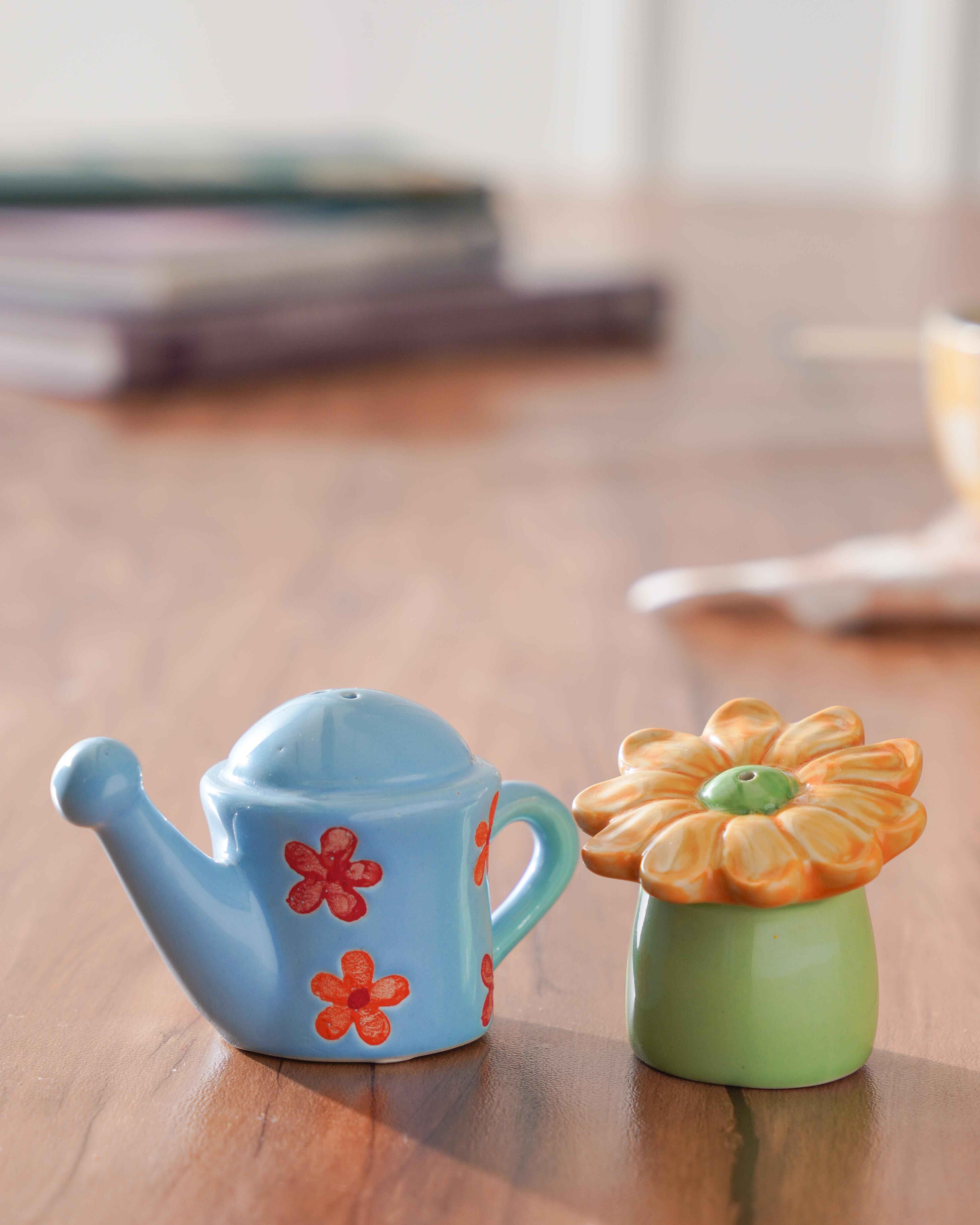 Mahi- Flower and Watering Can Salt and Pepper Shakers thumbnail 2