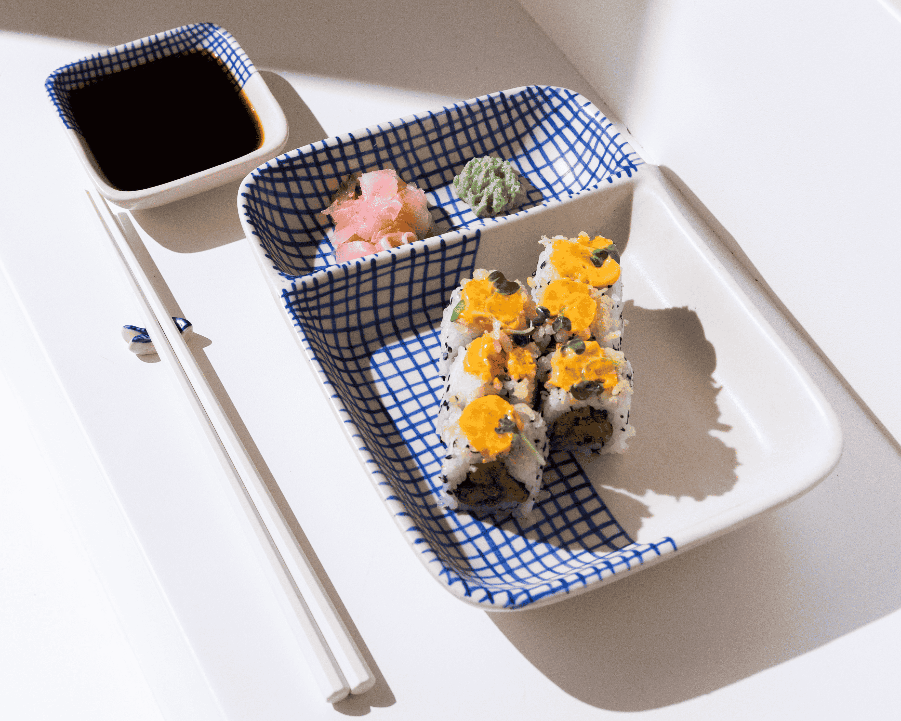 Neel- Sushi/ Chip and Dip Set with Chopstick Holder - alternate view