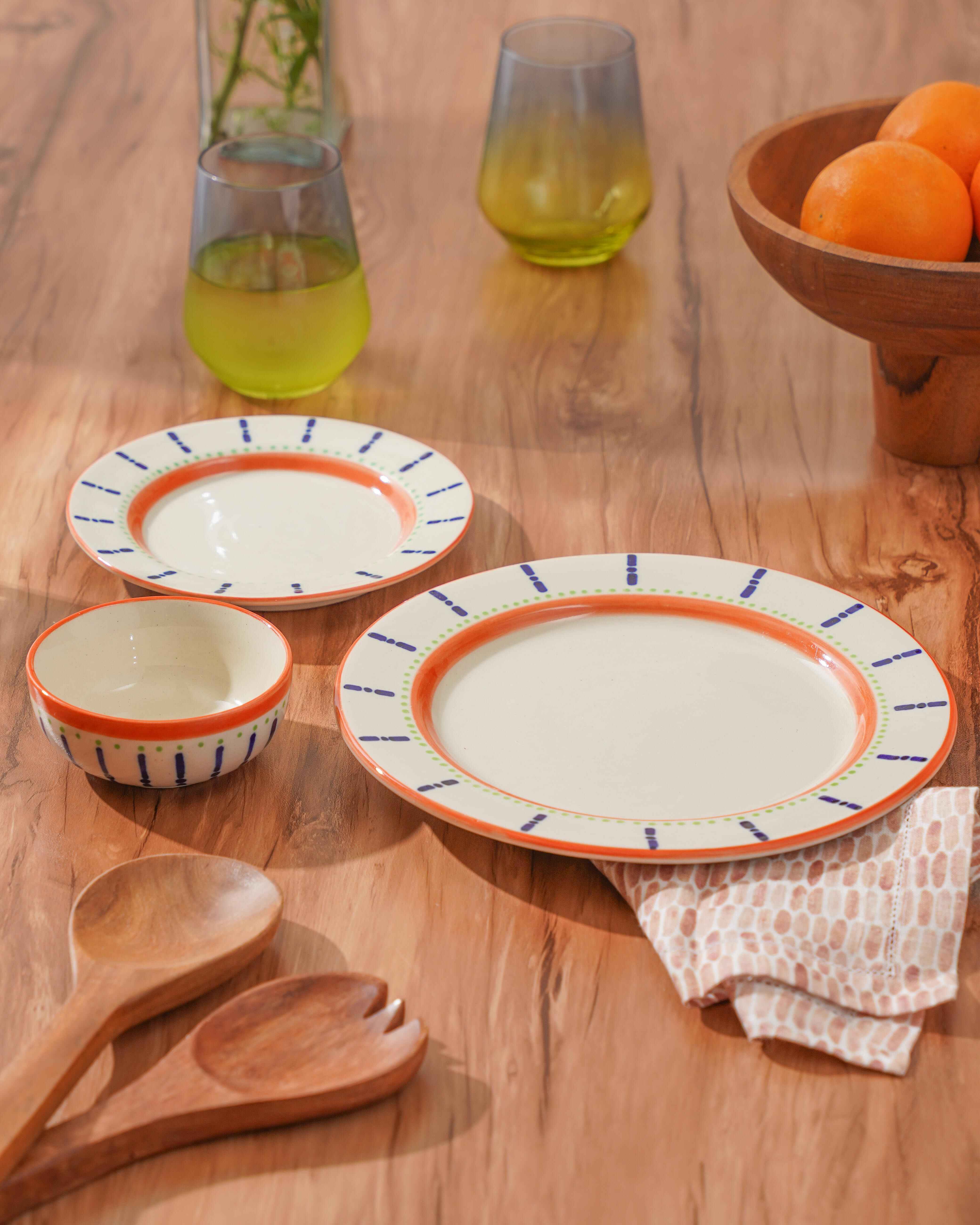 Parijat- Dinnerware set of 3