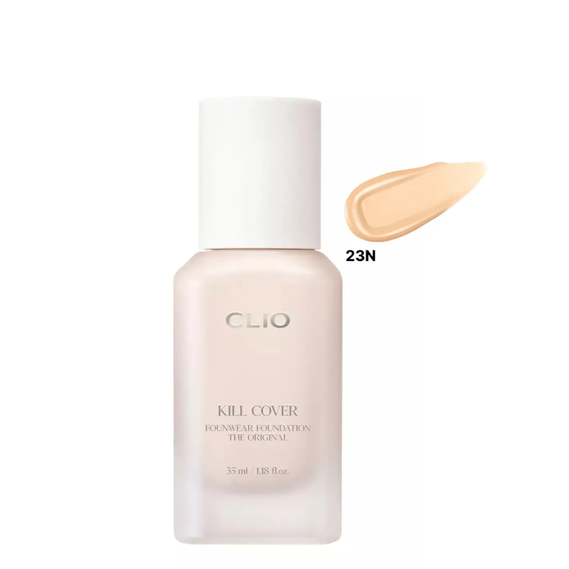Kem Nền Che Khuyết Điểm Clio Kill Cover Founwear Foundation The Original 35ml màu 23N Ginger - da trung bình (tone tự nhiên beige yellow)