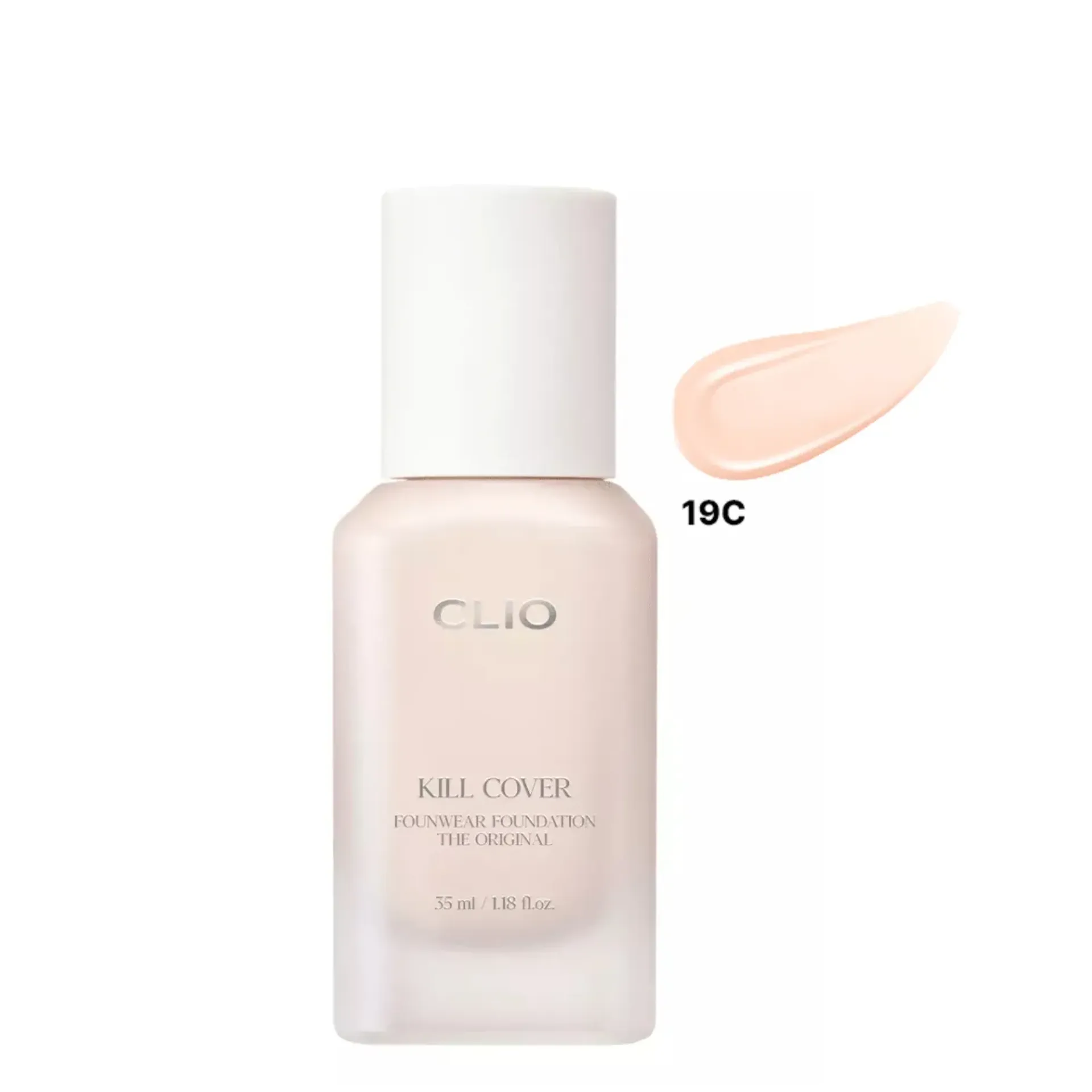 Kem Nền Che Khuyết Điểm Clio Kill Cover Founwear Foundation The Original 35ml màu 19C Light - da trắng sáng (tone da lạnh beige pink)